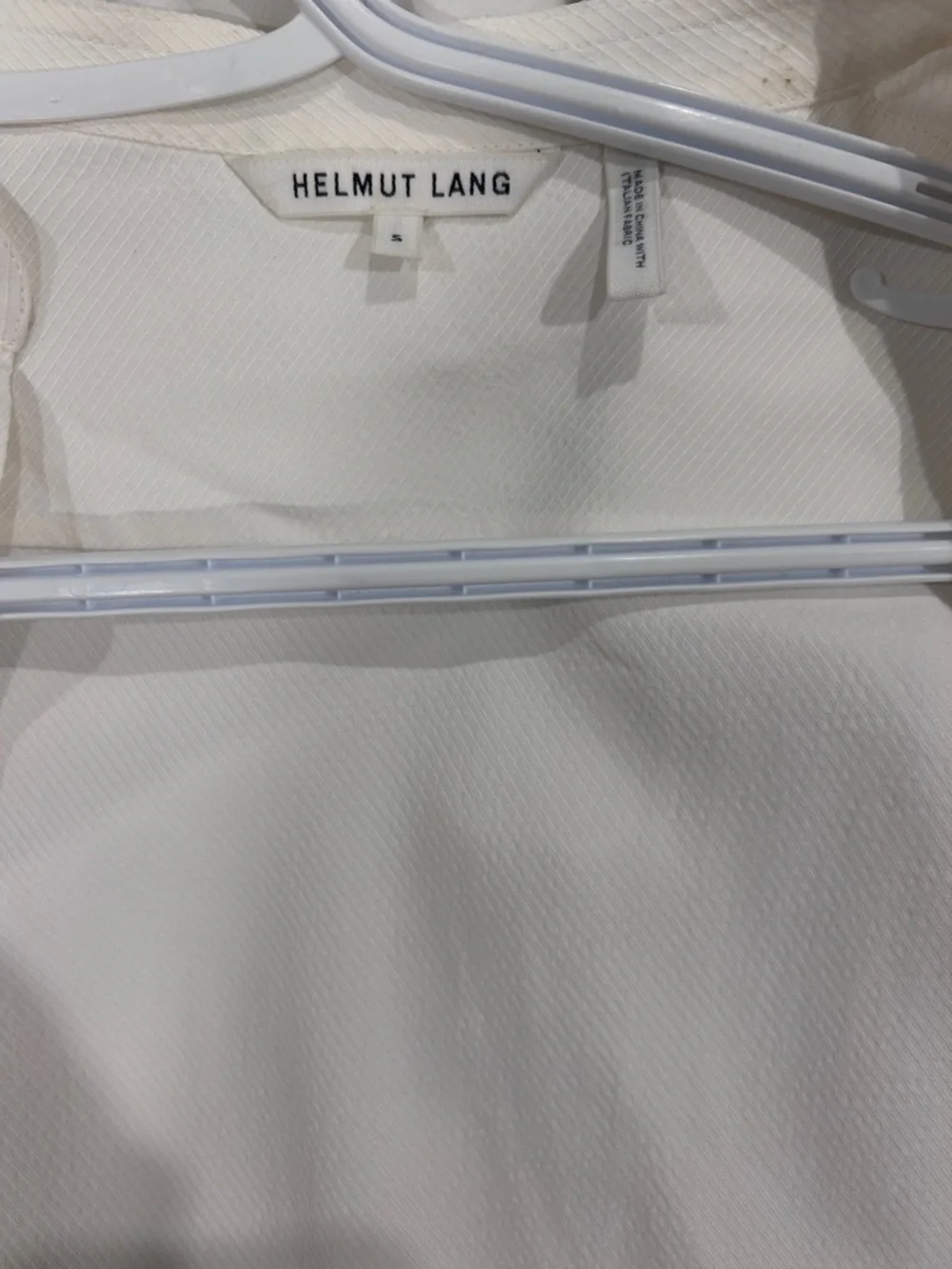 Helmut land white sleeveless blouse with gathered sides size small - Picture 4 of 11